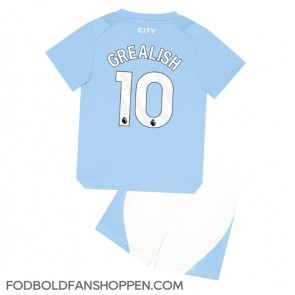 Manchester City Jack Grealish #10 Hjemmebanetrøje Børn 2023-24 Kortærmet (+ Korte bukser)